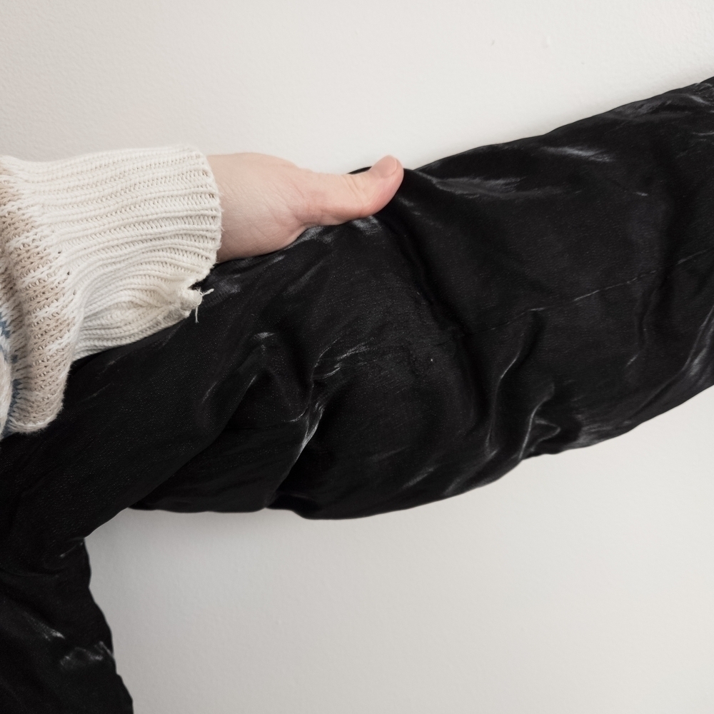 Flash Geo Metallic Mobwife Black Fur-Trimmed down parka - Picture 6 of 9